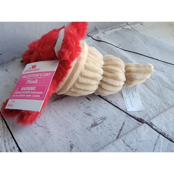 Hermit Crab Beach Aquarium Plush Stuffed Animal Soft Toy Sparkling Red Tan Shell - Picture 4 of 7